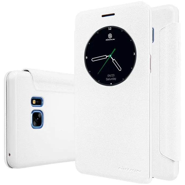 Чехол для samsung Galaxy Note FE(Fan Edition), чехол NILLKIN, блестящий, с окном, пробуждение, сон, кожаный чехол для Galaxy Note FE - Цвет: Белый