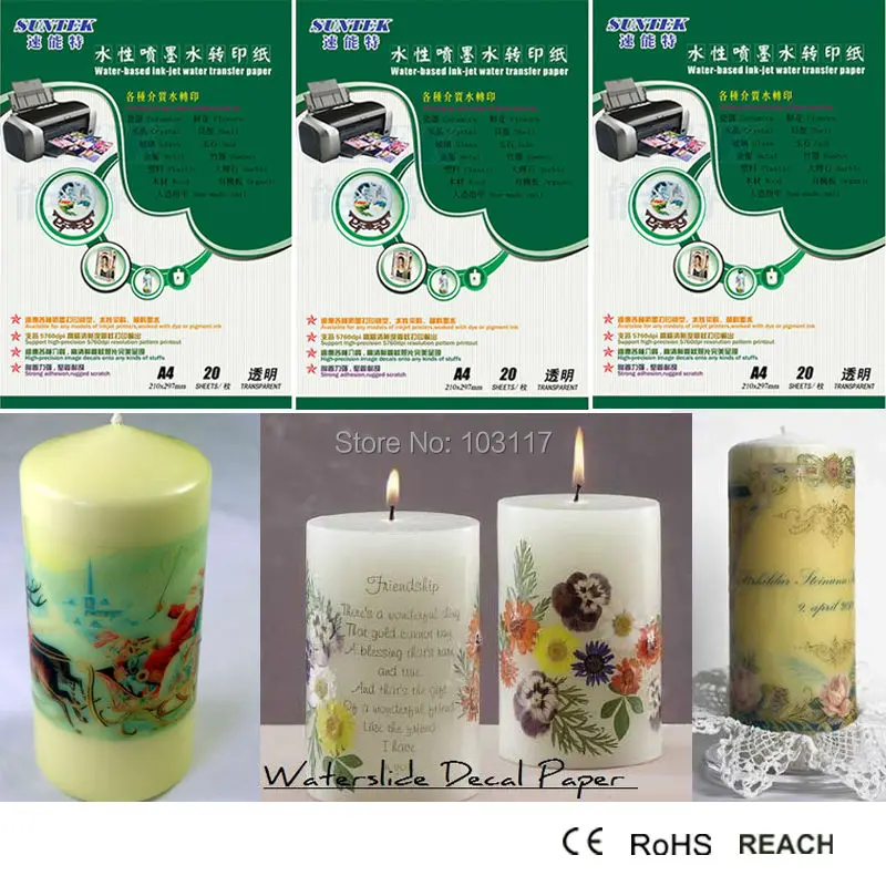 Бумажная переводная бумага для струйного принтера печати с водной горкой|candle