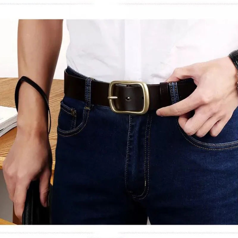

MINGLILONG Factory Directsale Leather Belts for Men Pin Buckle Men's Retro Belt Men's Jeans Wild Belt Casual Belts Strap