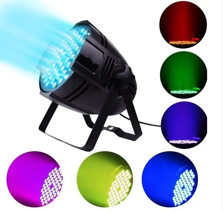 Алюминиевый корпус 54x9 Вт RGB 3 в 1 светодиодный светильник Par DMX сценическое