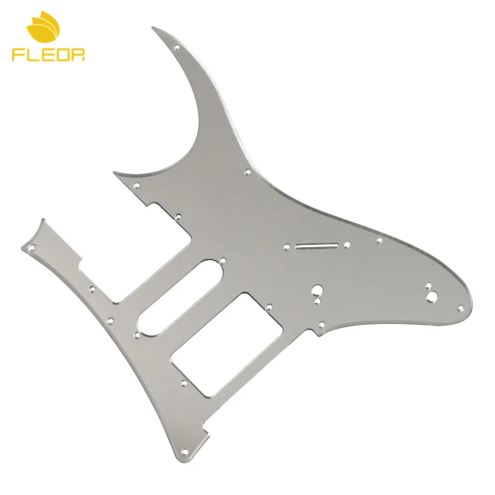 FLEOR 9 отверстий для электрогитары Pickguard HSH Scratch Plate w/Винты RG 7V Style гитары серебряное