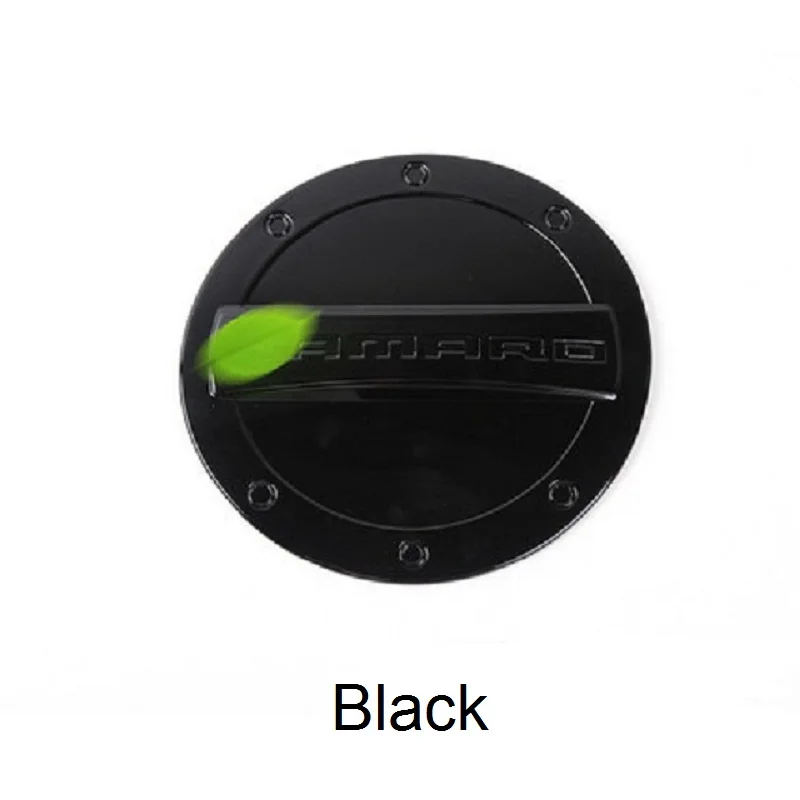 black HANGUP чехлы на бак для Chevrolet Camaro Up Автомобильный Стайлинг ABS внешняя отделка крышка топливного бака наклейки чехлы на бак - Цвет: black