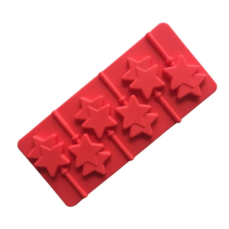 Двойная звезда леденец шоколадная форма 3D для выпечки подарок силиконовые