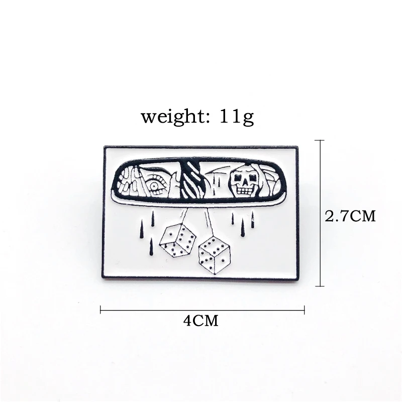 Креативный геометрический Пинцет для зеркала заднего вида черная белая