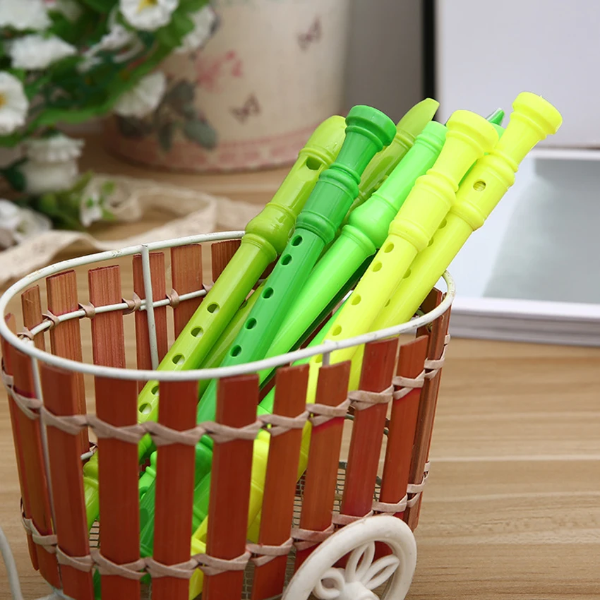 

1Pc Fresh Bamboo Gel Pen Flute Rhyme Pretty Good Looking Signature Water-based Pen Bamboo Flute Yayun Gel Pen Double Refill