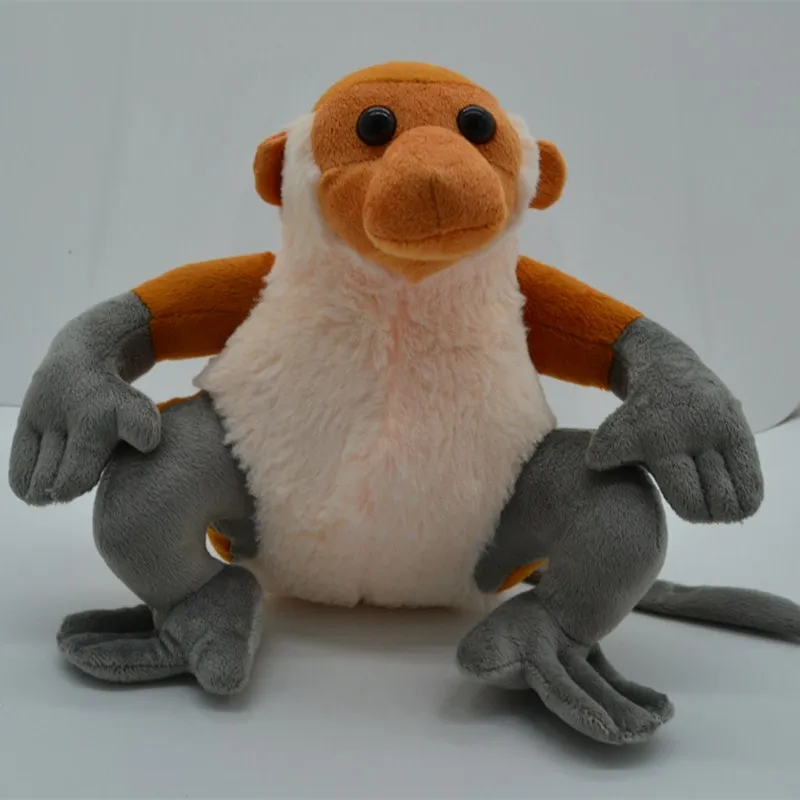 monkey Kawaii Плюшевые Proboscis обезьянка набивные животные мультфильм обезьяна Необычные плюшевые игрушки Моделирование Мягкие игрушки/Животные 21 см - Цвет: monkey