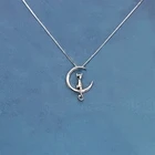 Женское длинное ожерелье с подвеской в виде кошки