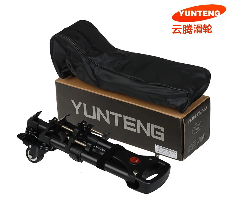 

Yunteng vct-900 Pro 3 колеса шкив Универсальный складной для камеры штатив Долли подставка YT 900 с сумкой для переноски