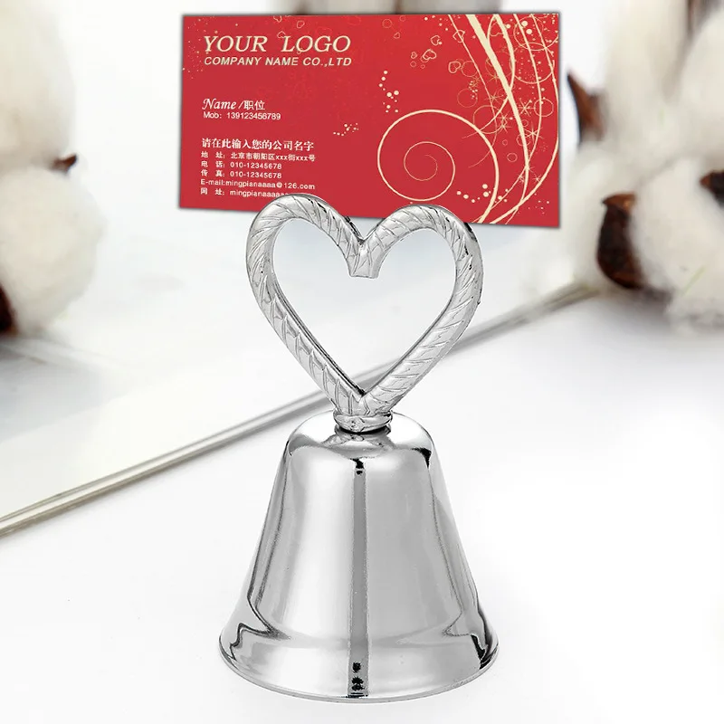 50PCS Silver Bell Place Card Holder/Photo Holder Wedding Table Decoration Favors | Дом и сад
