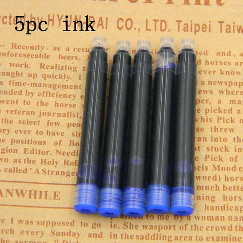 5pc ink 1 шт. JINHAO X450 Металлическая Офисная Золотая Подарочная иридиевая 0,5 мм Классическая Подарочная авторучка - Цвет: 5pc ink