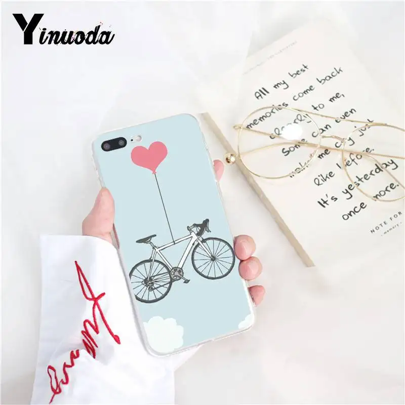 

Yinuoda BIKE CYCLING Colorful Cute Phone Case for iPhone 8 7 6 6S Plus X XS MAX 5 5S SE XR 10 11 11pro 11promax Cover