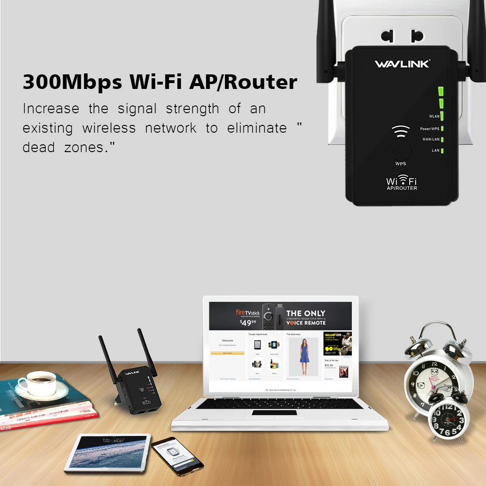 Беспроводной Wi-Fi ретранслятор 300 Мбит/с высоким коэффициентом усиления Wifi