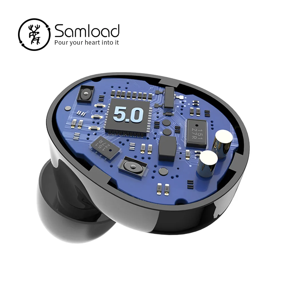 Samload Беспроводной наушники HIFI Звук Bluetooth 5,0 наушники стерео наушники с 3000 mAh заряда в поле Мощность банка для смартфонов