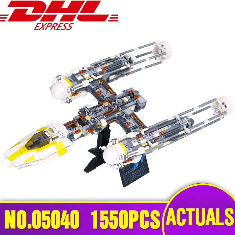 DHL 05040 Star Series Wars Y wing Attack Starfighter строительный блок Собранный кирпич совместим с 10134 новые детские игрушки