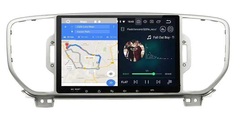 Belsee Kia Sportage Android 8 Автомобильный мультимедийный Радио стерео Поддержка Android авто Bluetooth WiFi Восьмиядерный 4 Гб ОЗУ gps навигация