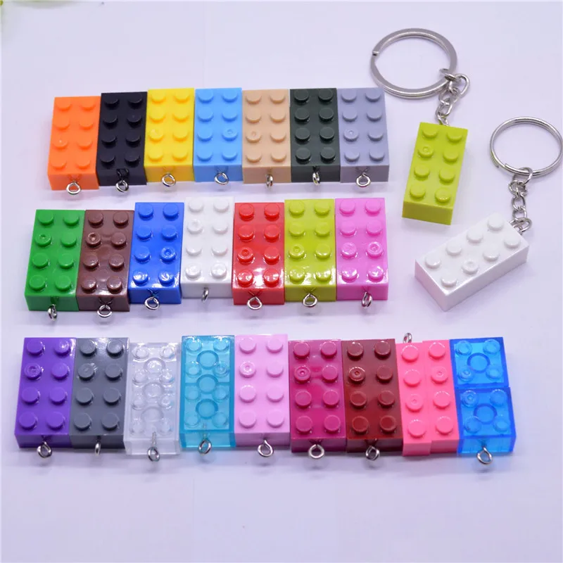 32mm x 11mm x 16mm 5 шт. красочные строительный блок брелок амулеты «сделай сам», для малышей игрушки декор выводы серьги в стиле панк чехол для телефона ожерелье, украшение, подвески аксессуар - Окраска металла: 32mm x 11mm x 16mm