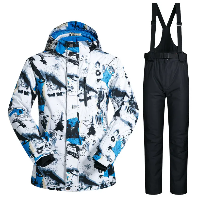 Новый Уличный лыжный костюм мужской ветрозащитный водонепроницаемый термальный