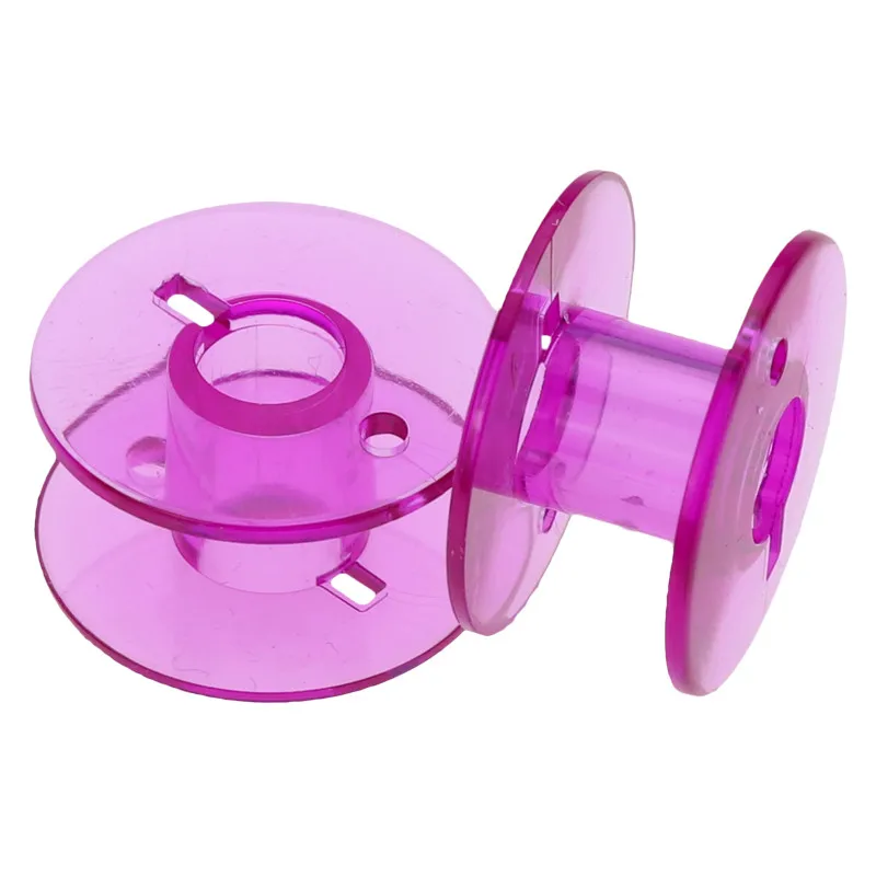 10PCS purple Екояма 10 шт./компл. Цвет Пластик шпульки для нитью строка шпульки для швейной машины инструменты ручной работы кожаные швейная фурнитура бобины - Цвет: 10PCS purple