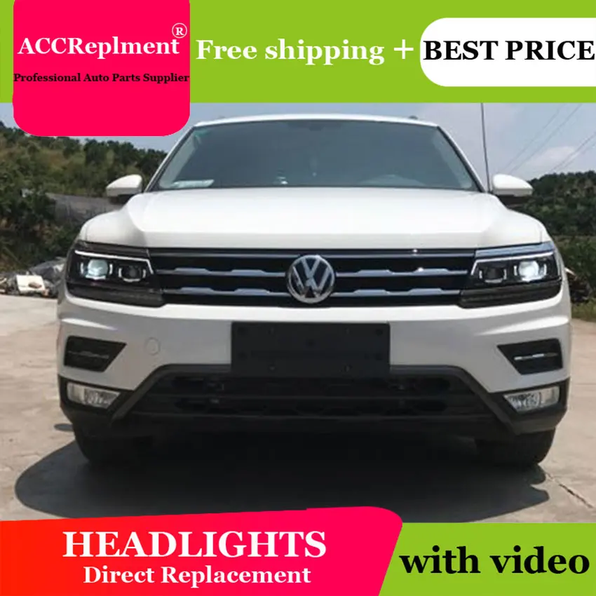 Авто PRO 2017 для VW Tiguan фары Тюнинг автомобилей Q5 би ксенон объектив СВЕТОДИОДНЫЙ