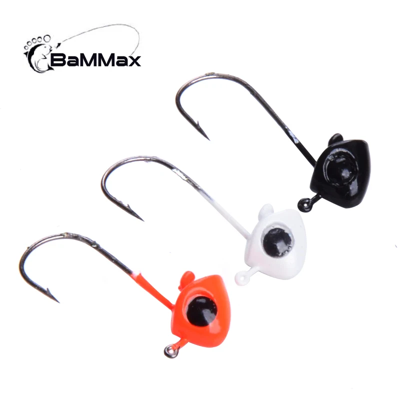 Bammax рыболовный крючок, 5 шт./лот, 1,3 г, 2 см, свинцовая головка, крючок для ловли карпа, джиг-голова, крючки для мягкой приманки, приманки, рыболовные снасти, аксессуары