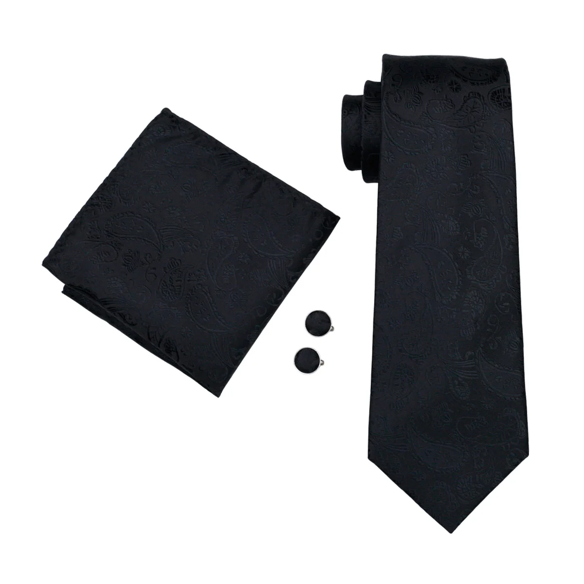 Мужской классический жаккардовый тканый галстук и запонки|tie hanky cufflink set|cufflinks settie