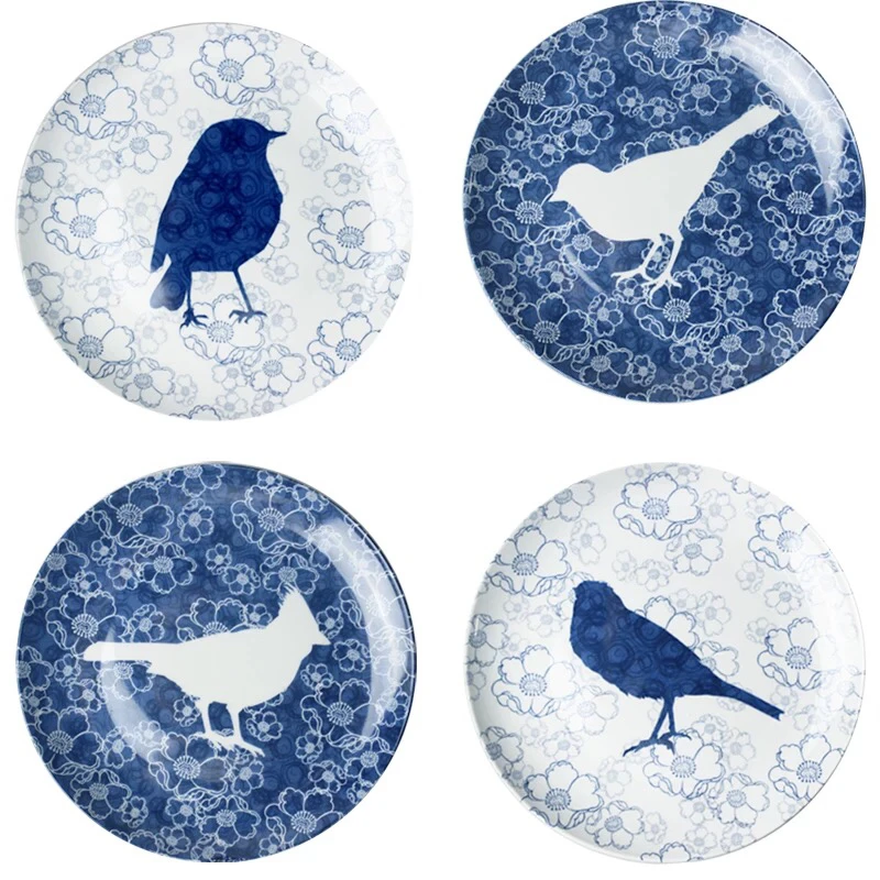 Цзиндэчжэнь синяя и белая фарфоровая тарелка керамическая подвесная