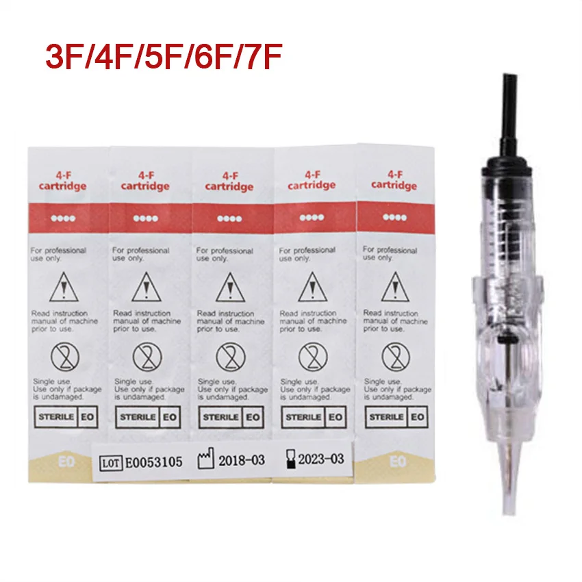 

Permanent Makeup Tattoo Needles Kit 10Pcs Cartridge Needles Eyebrow Microblading Beauty Disposable Sterilized for Machine Pen