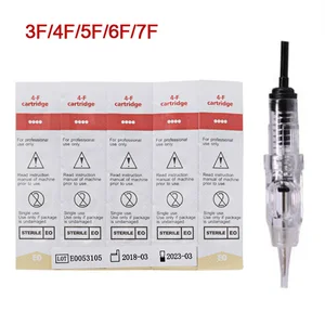 Набор игл для перманентного макияжа, 10 шт. картриджных игл, микроблейдинг бровей, косметические Одноразовые стерилизованные иглы для машинной ручки