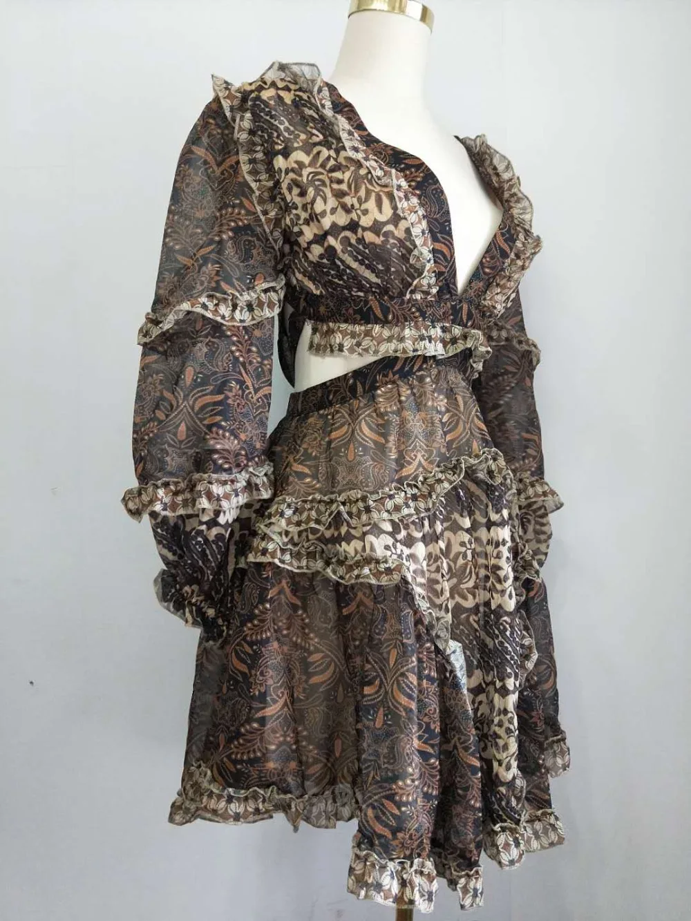 Женское мини платье с оборками открытое пляжное в стиле ретро 2019|Женские платья| |