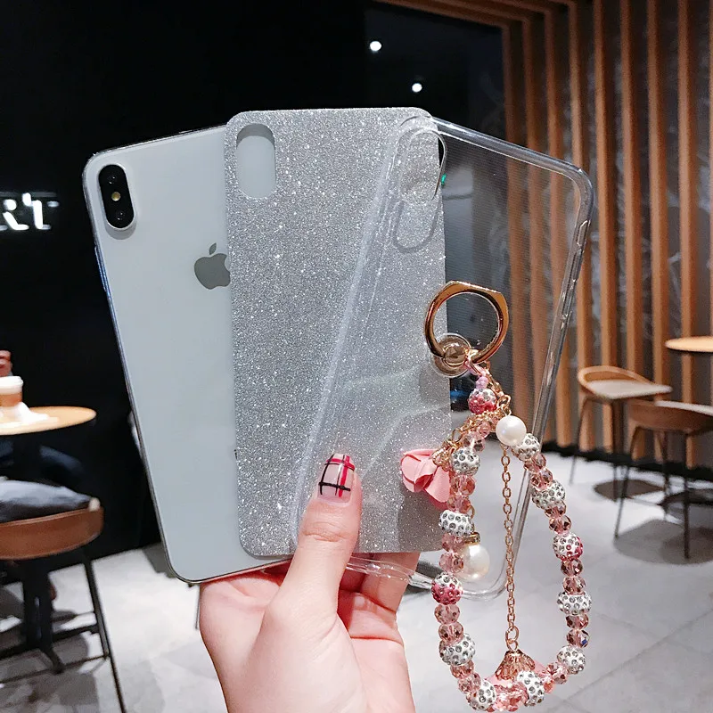 Роскошные блестящие чехлы для iphone XS MAX XR 6 6S 8 Plus силиконовый мягкий чехол из ТПУ