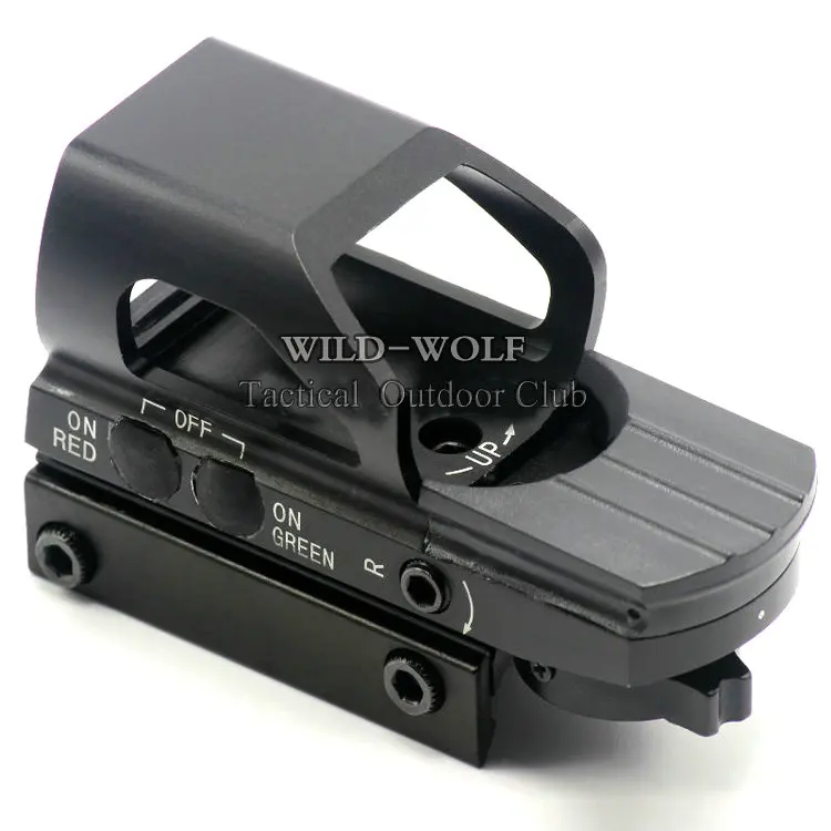 Тактический 4 сетка Красная и зеленая точка с подсветкой рефлекторный прицел