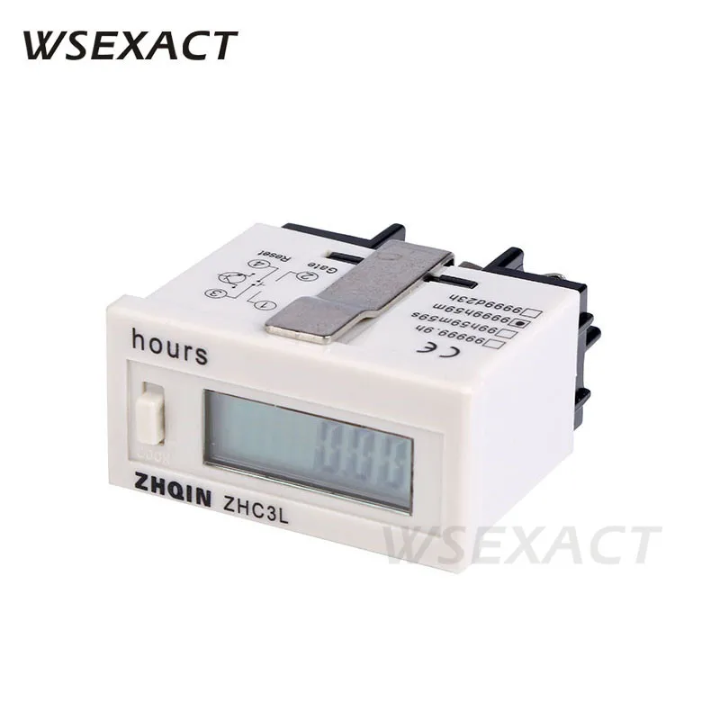 100-220VAC 4-30VDC счетчики часов 6-значный цифровой отсчетов 0-999999 48*24 мм 99999,9 h 99h59m59s 9999h59m 9999d23h ZHC3L DHC3L