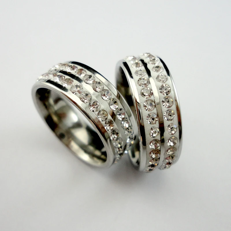 10 шт. женские классические кольца из нержавеющей стали|ring engagement|stainless steel ringwedding