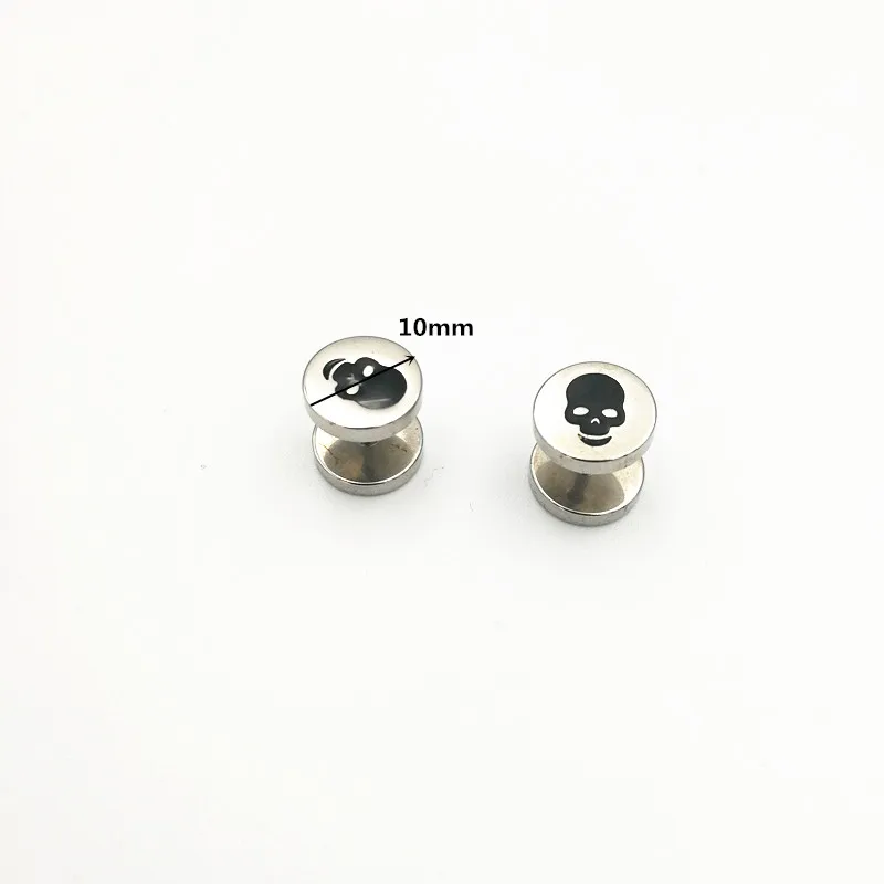Stainless Steel Skeleton Ear Stud Piercing Earring For Men Leaf |
