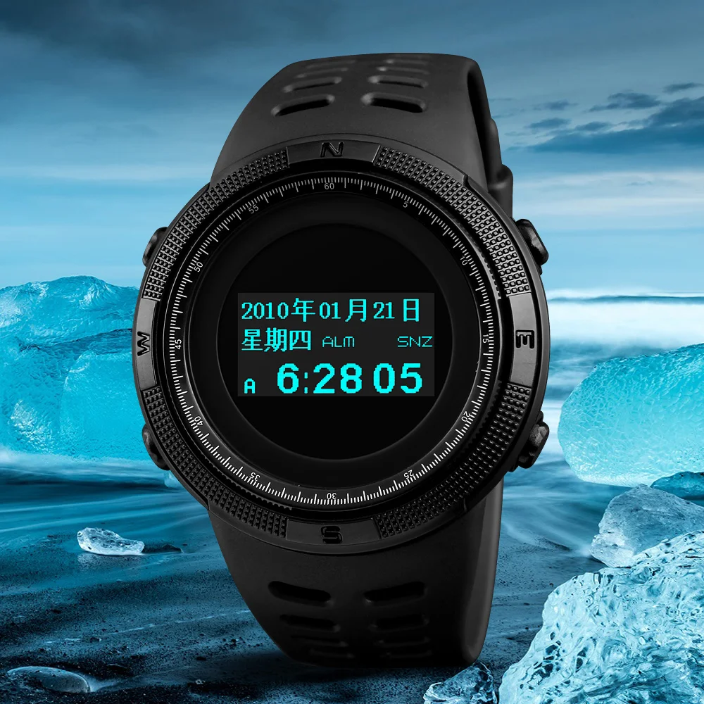 BOZLUN Digital Men Smart Watch Smartwatch GMT Two Places Pedometer Health Sport Clock Waterproof Man Women Watches 1360 | Электроника