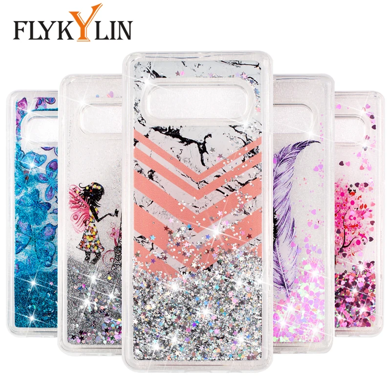 FLYKYLIN чехол с мраморной жидкостью для Samsung Galaxy S10 S10e S9 S8 Plus S7 edge Мягкий ТПУ