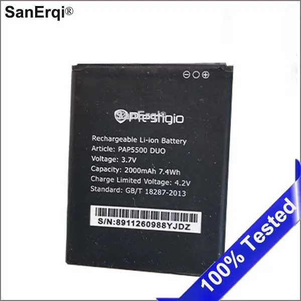 Аккумулятор PAP5500 DUO 2000 мАч для Prestigio MultiPhone DUO|Аккумуляторы мобильных телефонов| |