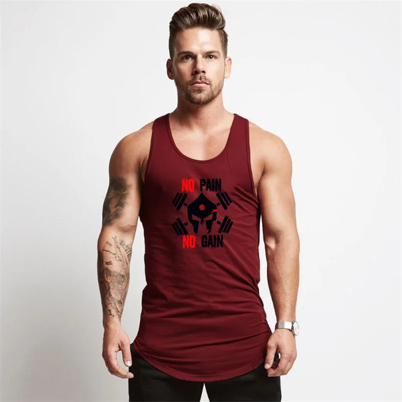 Mens Running Vest Gym Sleeveless Shirt Summer Slim Tank M-XXL 2021 Men Sport Top New Workout Training Man Singlet | Спорт и