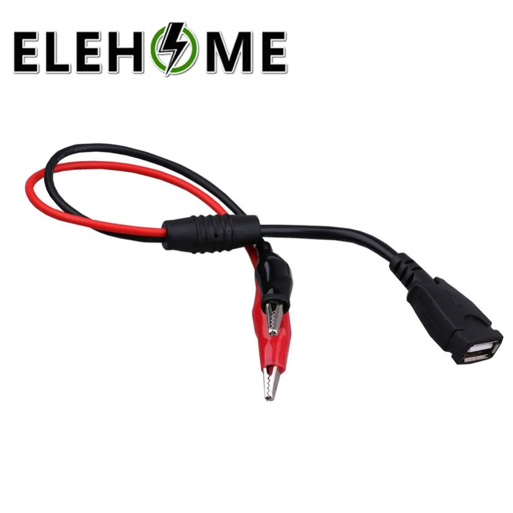 Медные зажимы аллигатора с проводом женский + Мужской USB разъем медные тестовые
