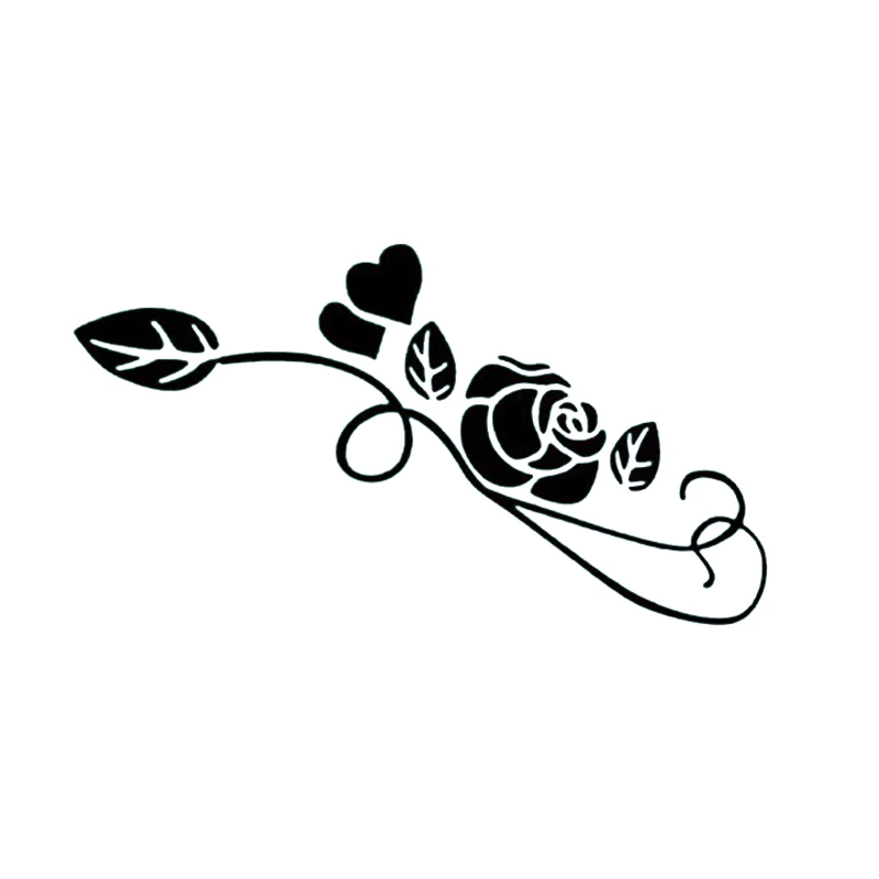 Car White Rose Red Flowering Beauty Temptation 12'' Headlight Vinyl Sticker Modern Decal | Автомобили и мотоциклы