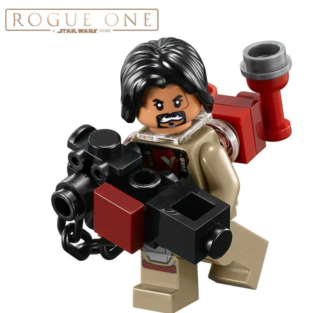Singlesale Звездные Войны Изгой Один бейз Мальбус с оружием Leia Orson Yoda minifig сборные