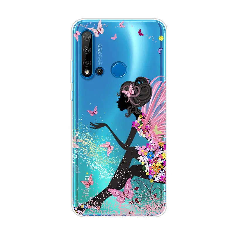 Мультяшный чехол для Huawei P20 lite 2019 мягкий силиконовый задней панели телефона GLK LX1