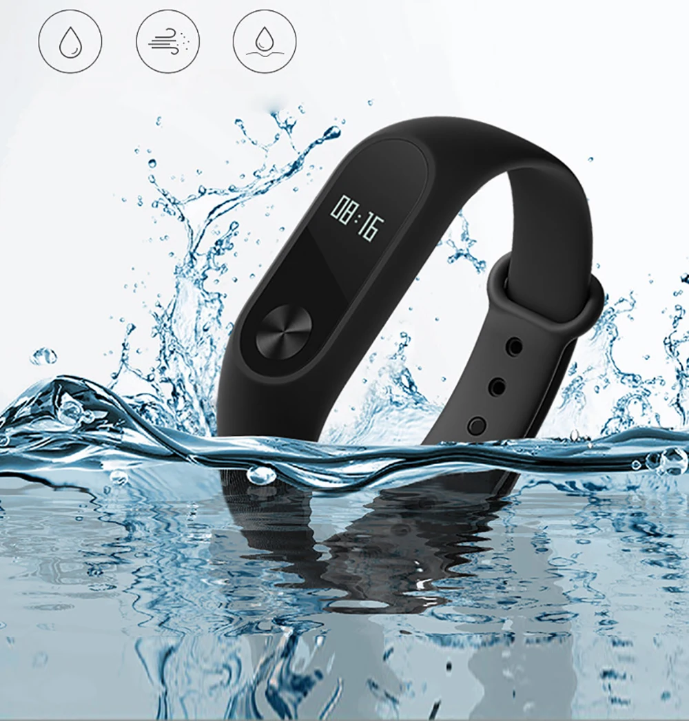 Original Xiaomi Band 2 Smart Wristband mi band Bracelet OLED Touch Screen Heart Rate Fitness Tracker IP67 Bluetooth 4.0 | Электроника