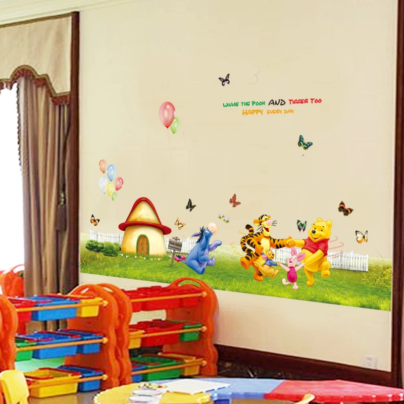 Милые съемные настенные наклейки с Винни пухом для детской комнаты домашний