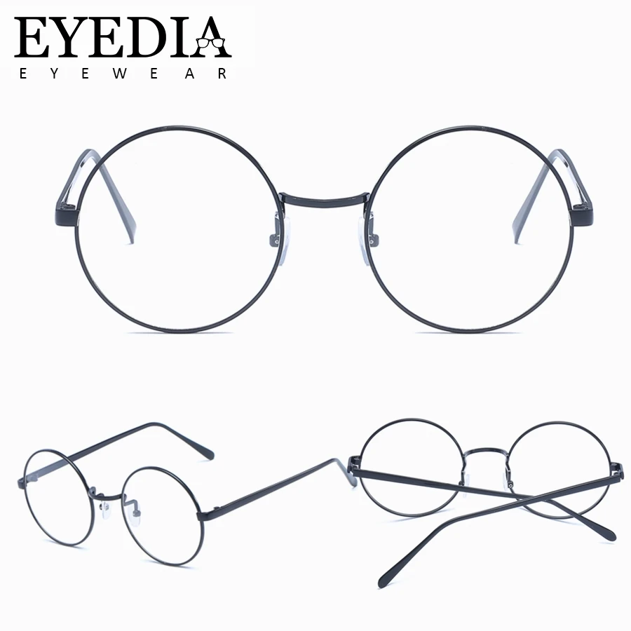 2019 круглые очки женские черные золотые серебряные металлические оправы мужские