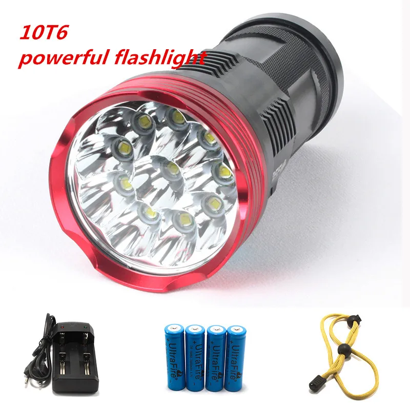 Мощный фонарик 10T6 20000 люмен светодиодный SKYRAY King 10x CREE XM L T6 фонарики для кемпинга