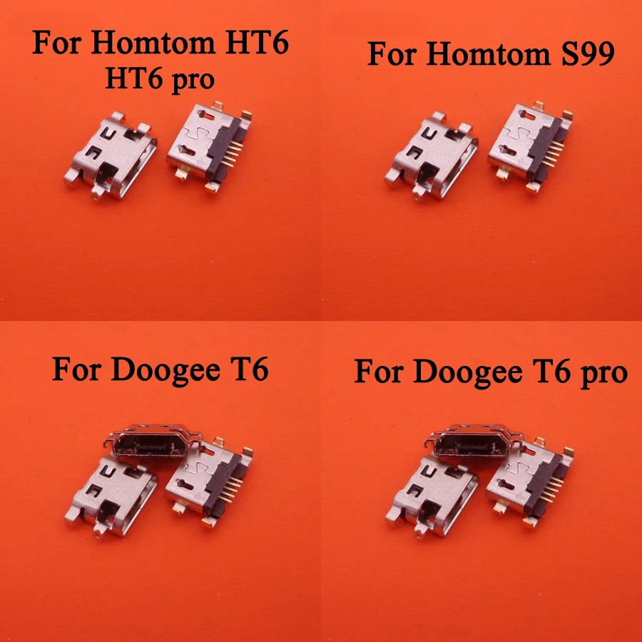 5 шт. Для DOOGEE T6 Pro для Homtom HT6 S99 Micro usb коннектор с портом Jack зарядный разъем