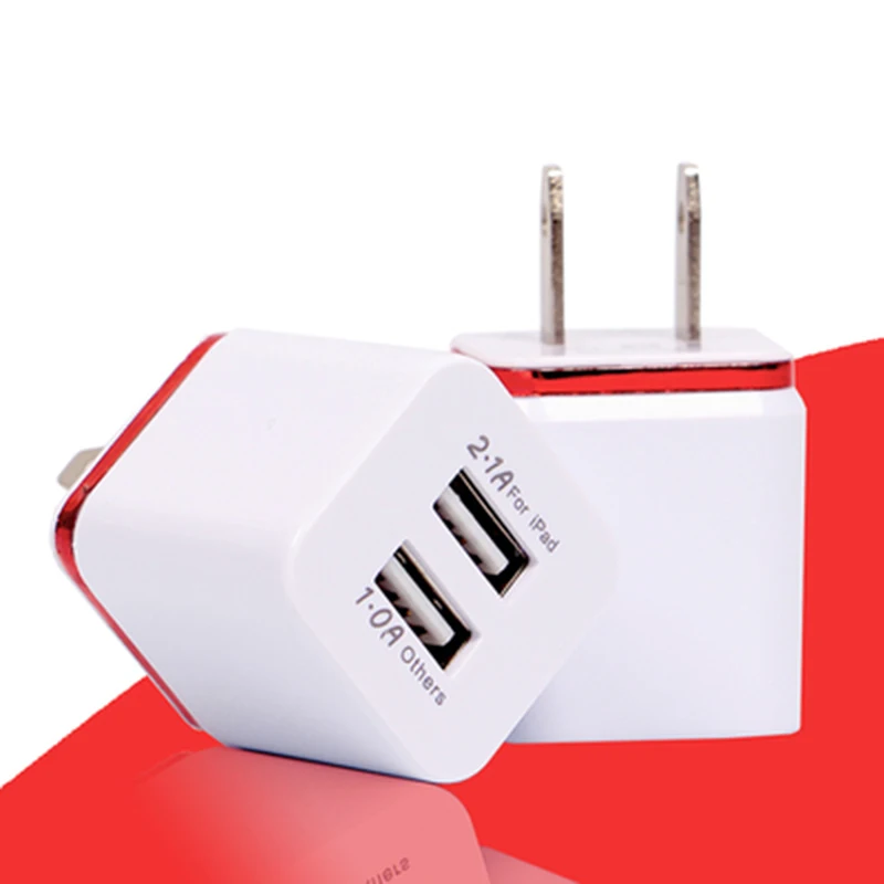 США Plug 5 V 2 1/1A двойной USB AC зарядное устройство настенный адаптер питания для ipad
