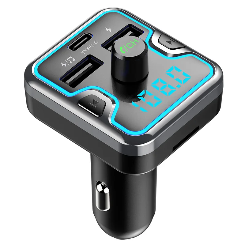 CDEN Bluetooth 5,0 приемник автомобильный MP3 музыкальный плеер без потерь Музыкальный fm-передатчик TYPE-C Быстрый USB Автомобильное зарядное устройство Автомобильный дыхательный свет