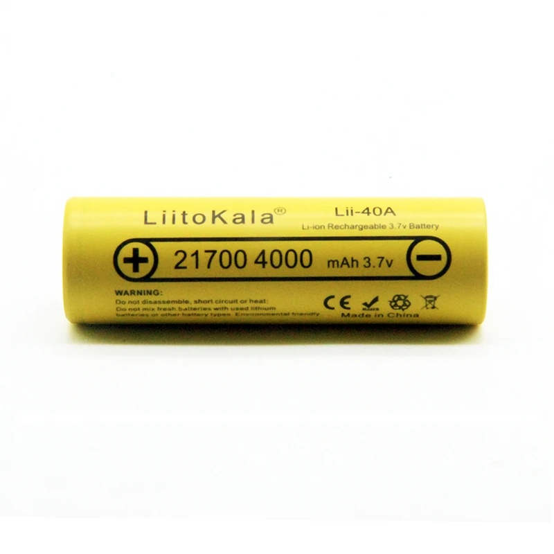 liitokala lii-40A 21700 lithium battery 4000 mAh 3.7V 15A high power electronic cigarette | Электроника